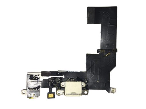 Apple Iphone 5S Black Charging Port Dock Connector, Headphone Jack and MIC Flex - Image 2